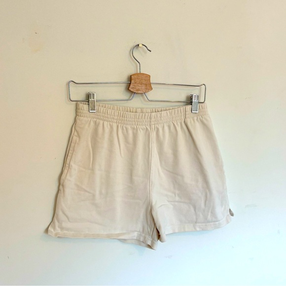 Brandy Melville John Galt Cream Sweat Shorts - Picture 1 of 5